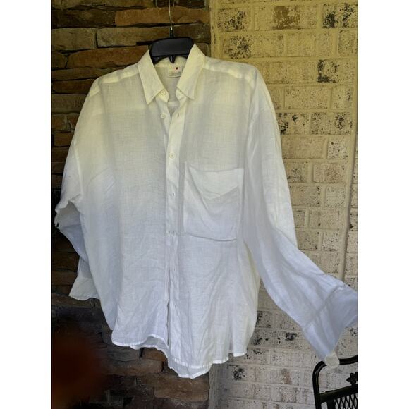 Go Linen L'Zinger Long Sleeve Single Pocket Linen Shirt-Size 1 - Picture 1 of 8